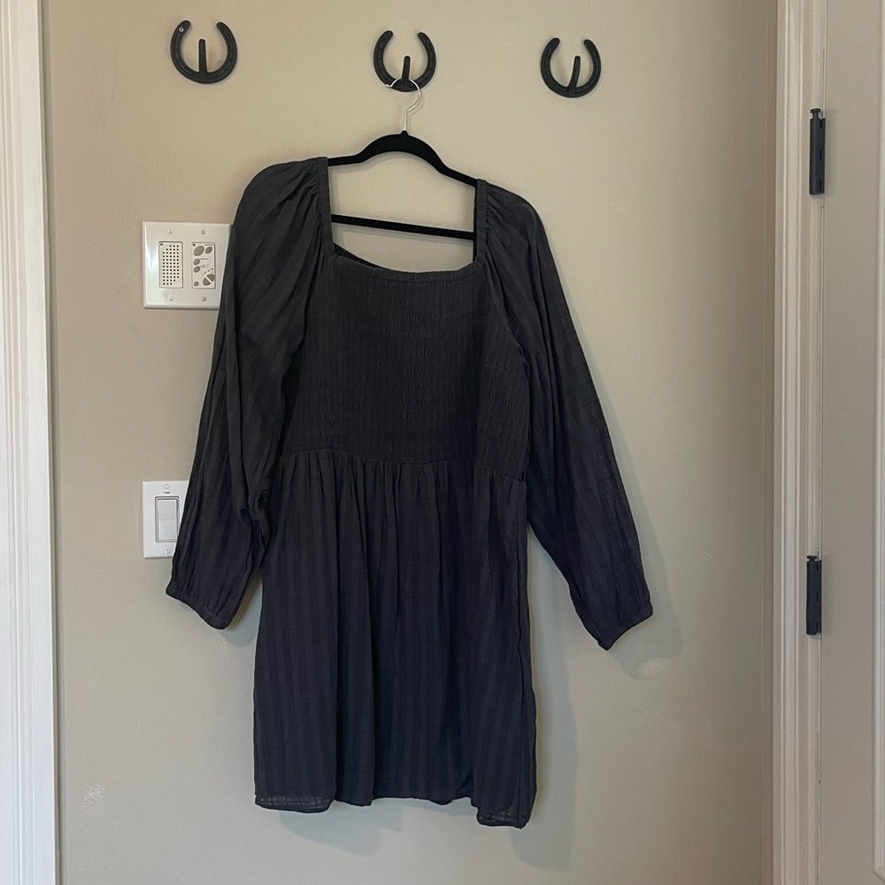 American Eagle Outfitters Charcoal Long Sleeve Dress